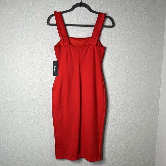 Lulu's Red Ruffle Strap Dress - Picture 6 of 6